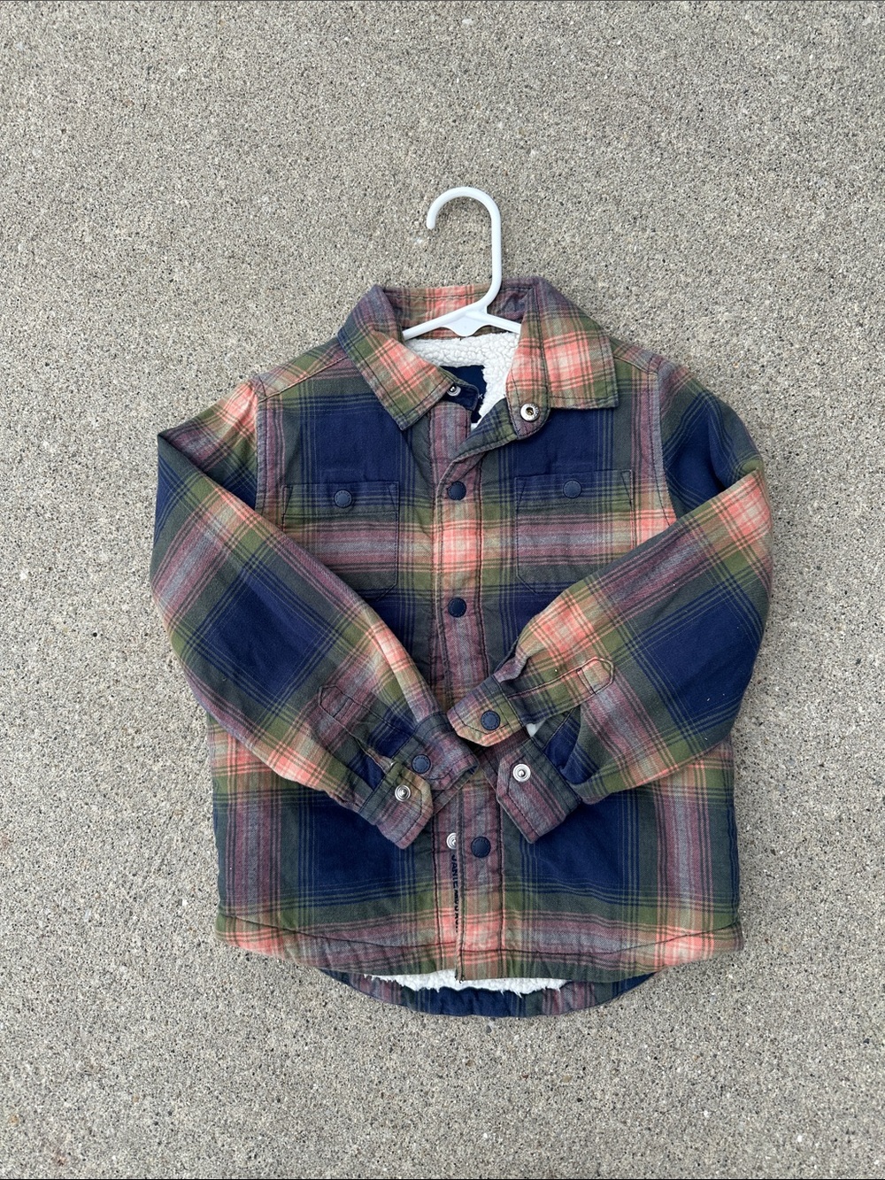 Janie and Jack Sherpa style flannel size 3/4 light weight jacket